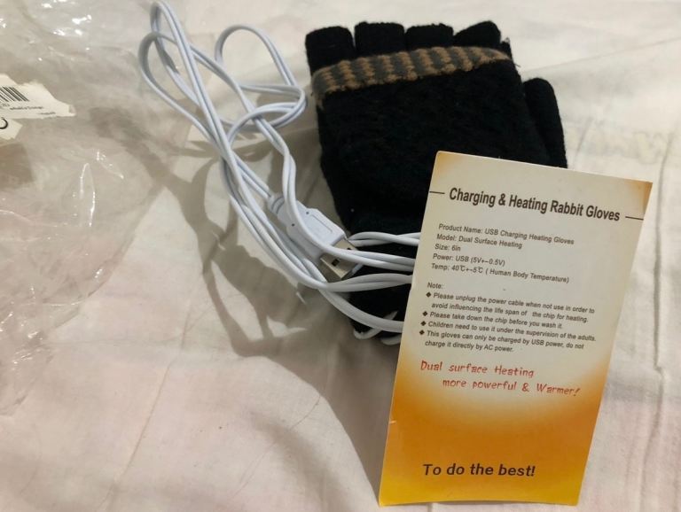 USB Heated Gloves – Charging Heating Rabbit Gloves – Winter Warmers – New