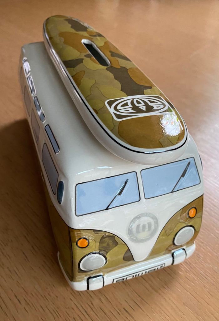 Animal VW Camper Van Ceramic Collectable Money Box