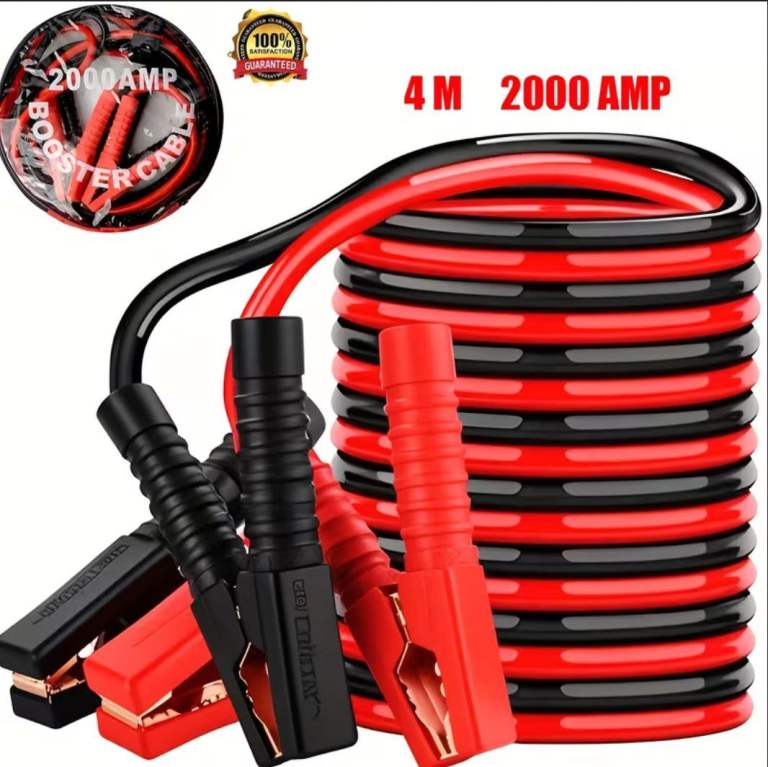 NEW: 4M Heavy Duty Jump Leads , 2000AMP , for Vehicle Battery Boosting 