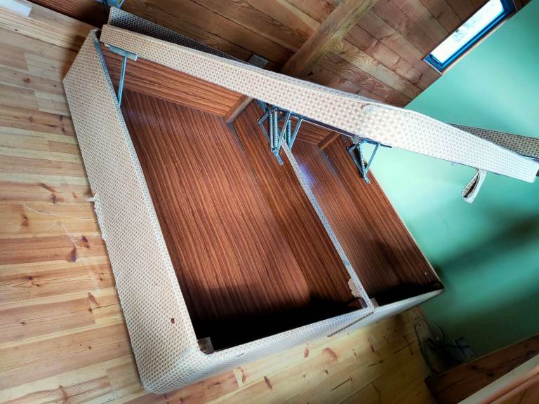 double bed side opening for storage