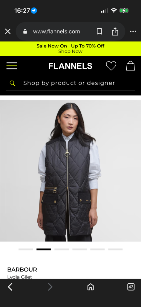 image for Barbour Black Gilet 