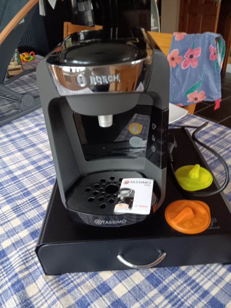 image for Bosch Tassimo Suny Coffee Machine with Tassimo Pod Storage Unit.