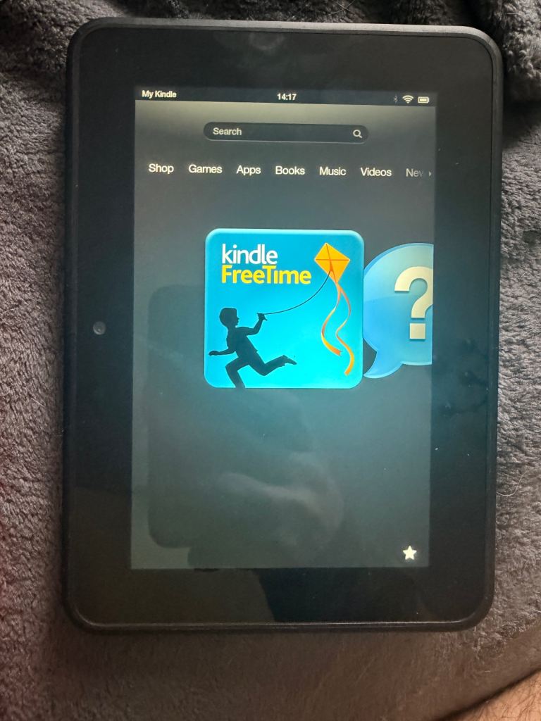 Amazon Kindle Fire Tablet – Black, reset and good to go