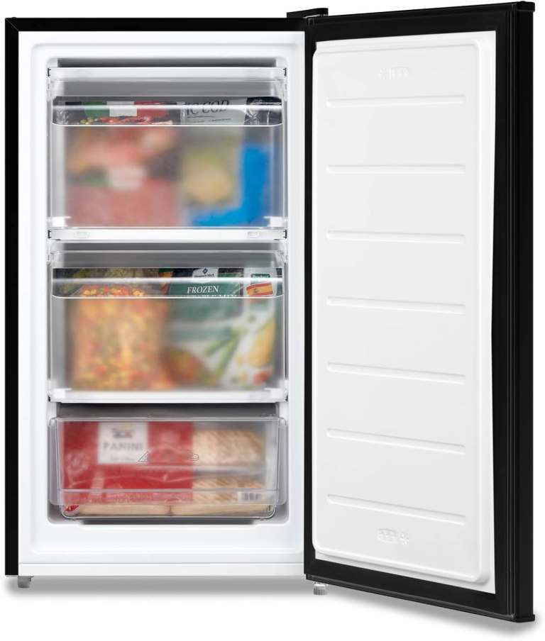 COMFEE' RCU60BL2UK(E) 60 Litre Freestanding Under Counter Drawer Freezer, Black- NEW