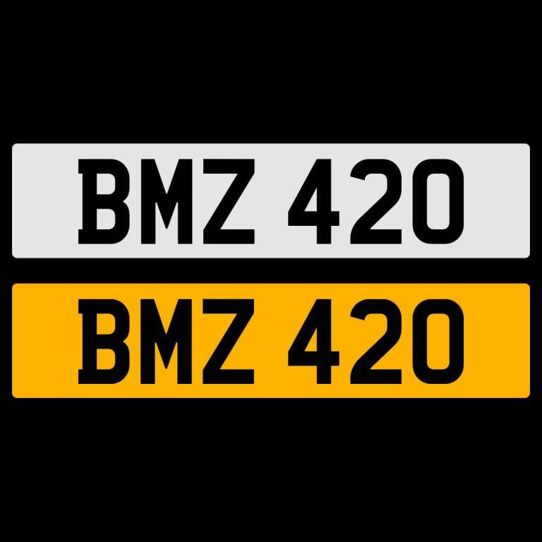 BMZ 420 NUMBER PLATE REGISTRATION NUMBERPLATE REGISTRATION BMW 420 420D CHERISHED DATELESS NORTHERN