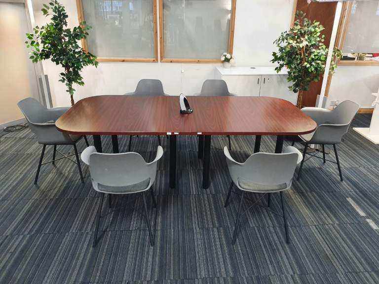 240cm x 120cm Cherry Wood finish Boardroom Table Office Conference Table Meeting table