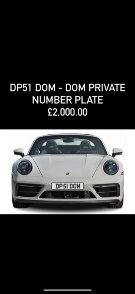 PRIVATE REGISTRATION PLATE NUMBERS