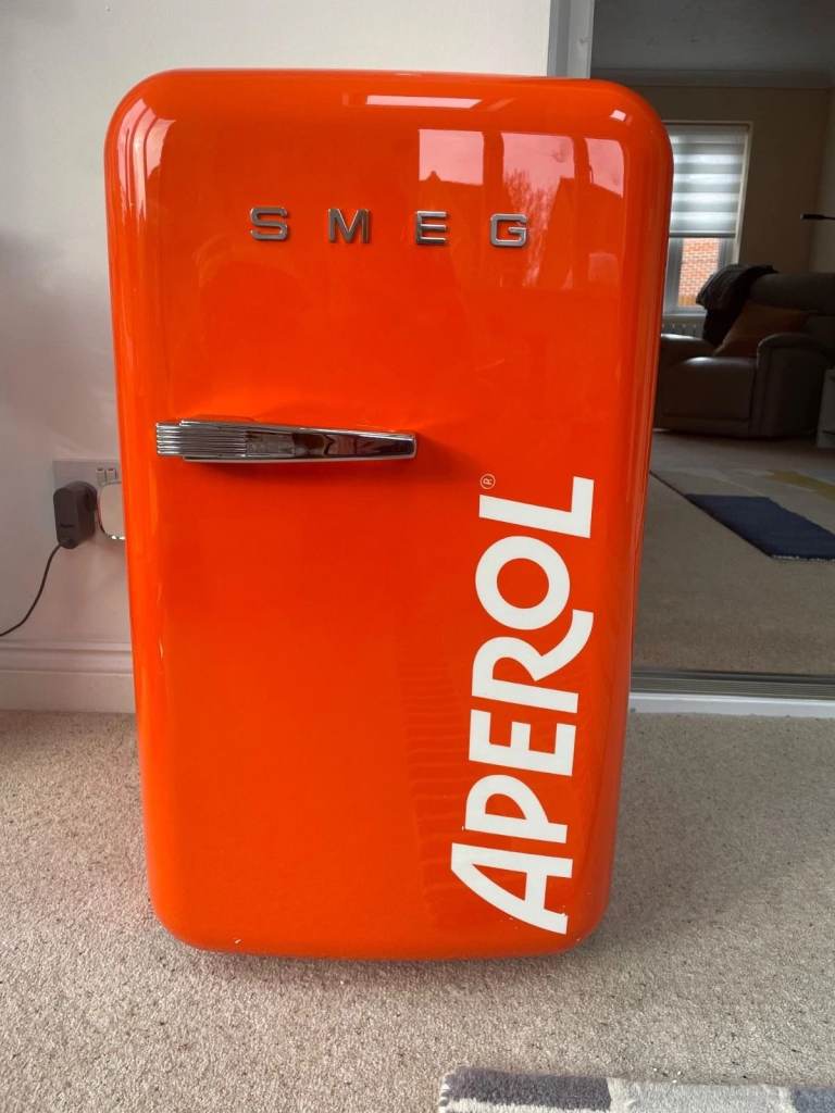 Aperol Smeg Right Hand Hinge Mini Bar FAB5ROR5 Orange Fridge