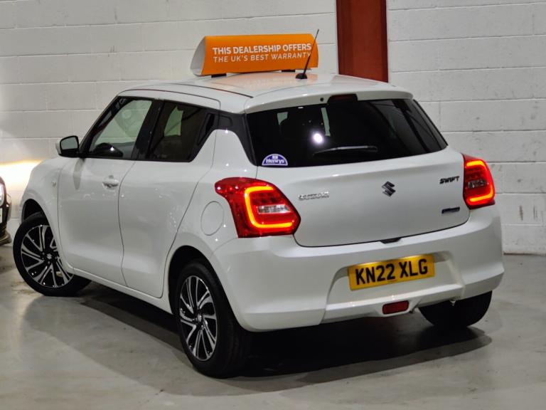 SUZUKI SWIFT; 1.2 PETROL HYBRID; 82BHP; SZ-L; 5 DOOR; MANUAL; WHITE; 57.9 MPG;