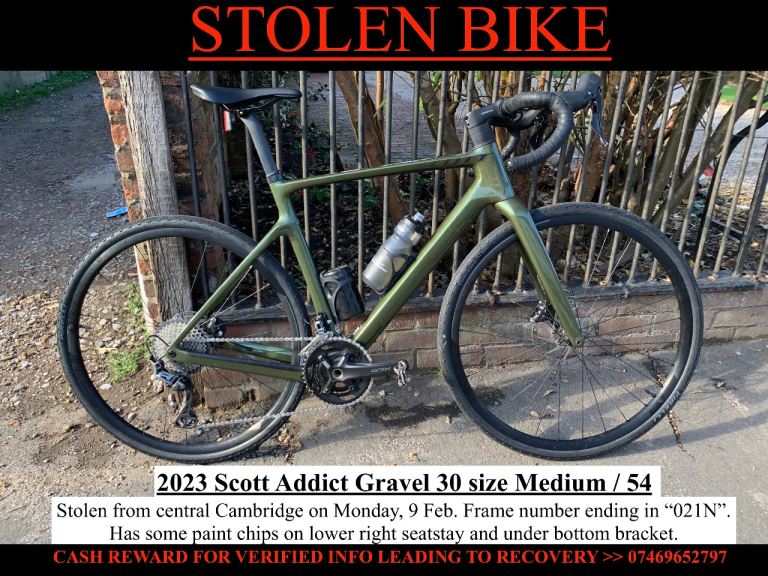 STOLEN BIKE! Scott Addict Gravel 30, size M/54