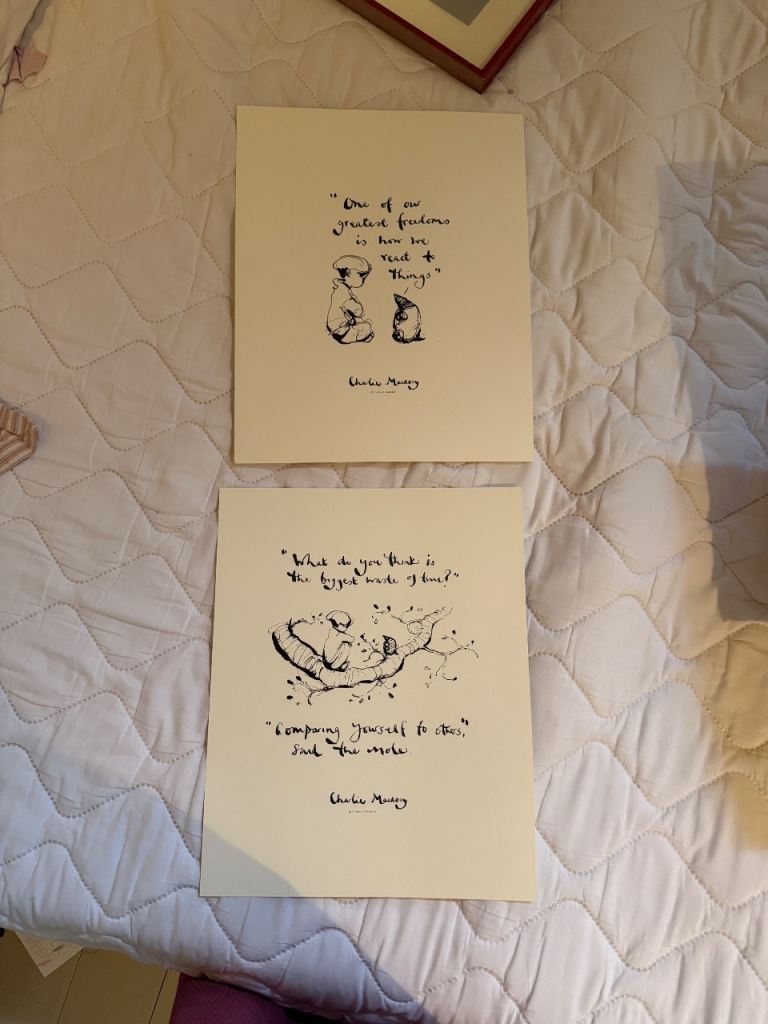  2x charlie mackesy prints 