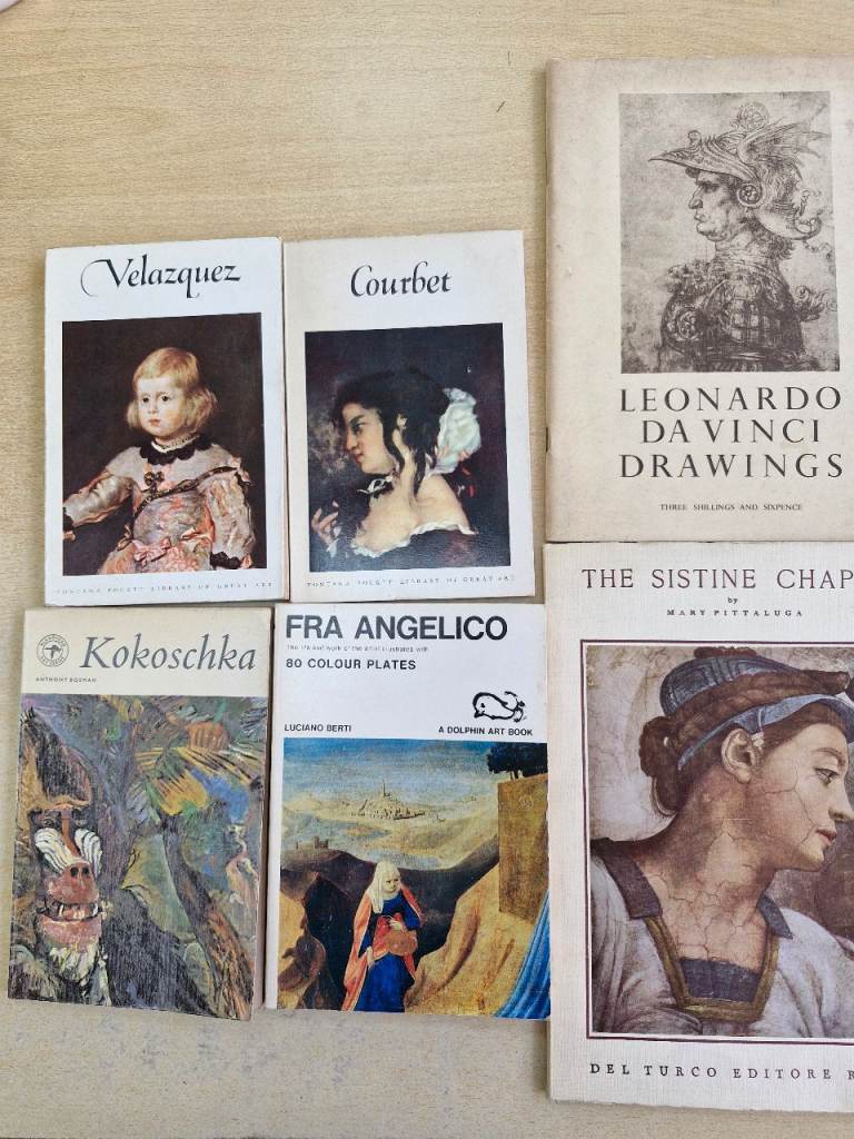 Collection of Art Books - Velazquez, Courbet, Leonardo, Kokoschka, Fra Angelico