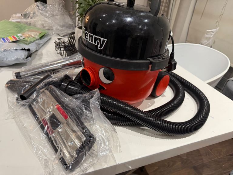 Numatic red Henry cylinder vacuum cleaner hoover + 3 months warranty 