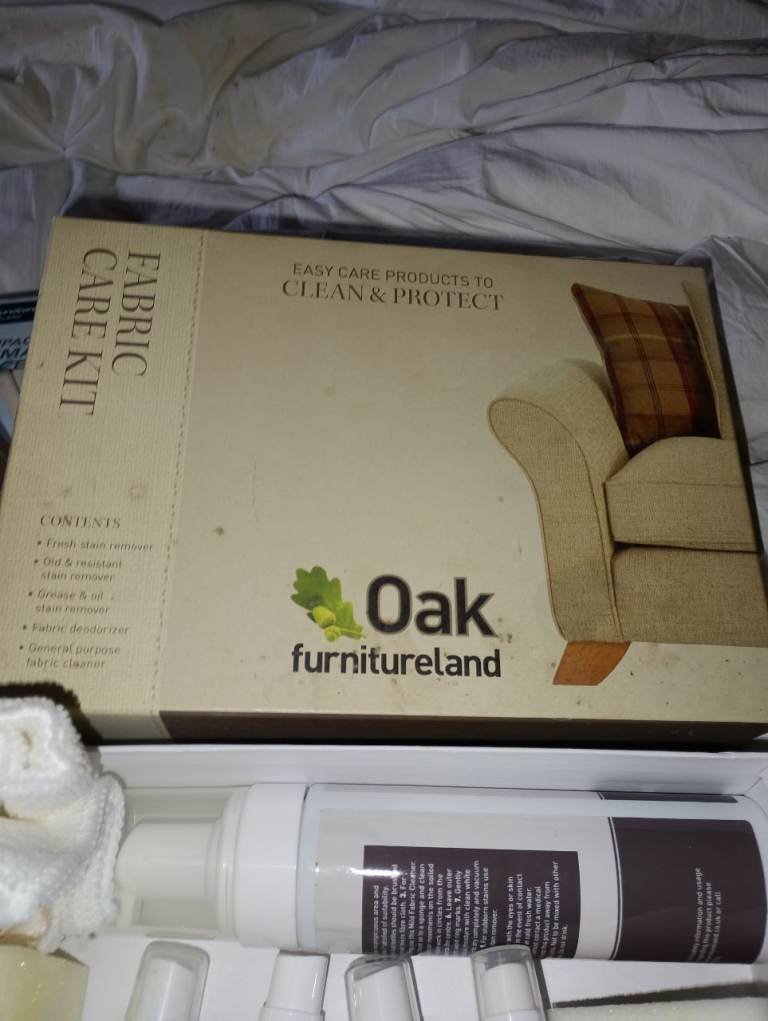 Oak furniture land fabric care kit new and unused 