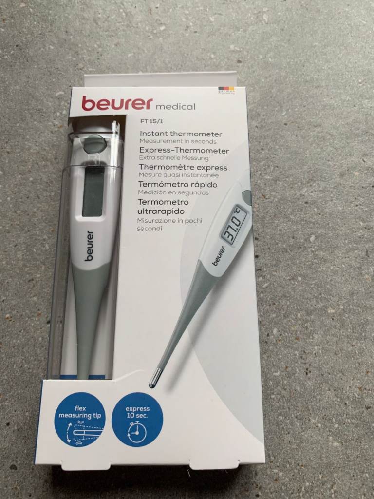 Beurer FT15/1 Digital Display Thermometer - Flexible Measuring Tip - Unused