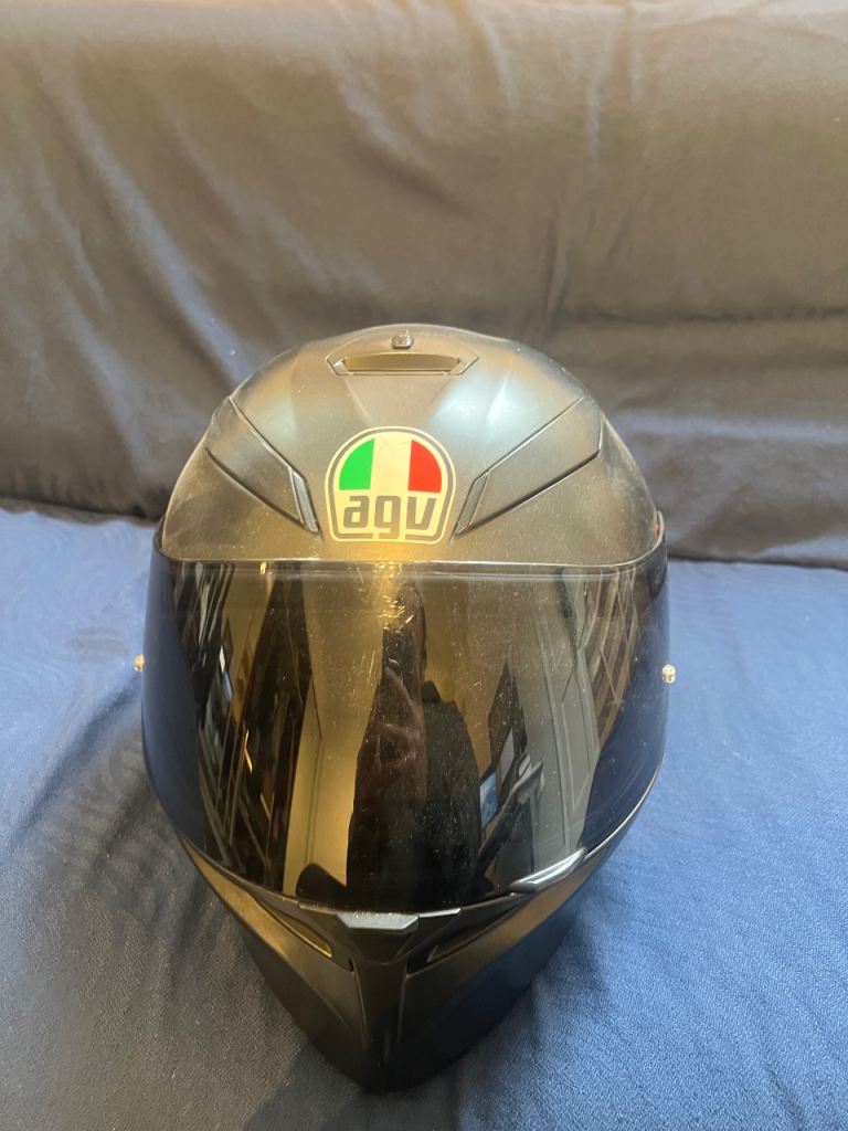 Motorcycle helmet AGV with accessories