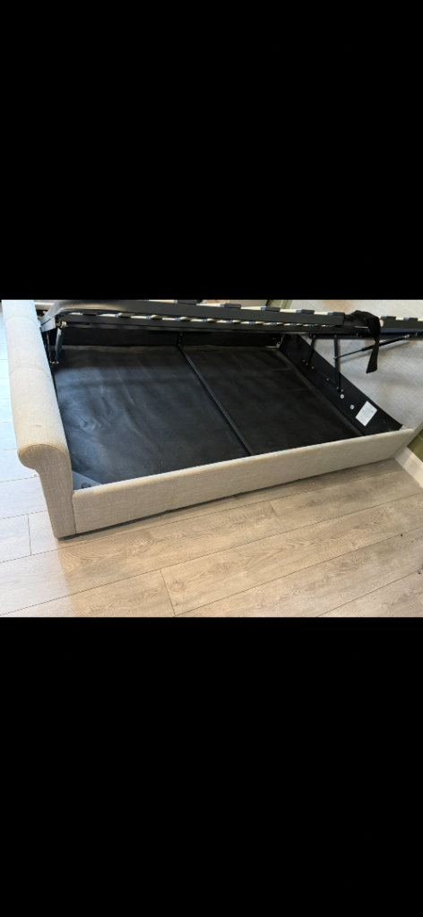 Double Bed Frame with Ottoman Storage – Good Condition