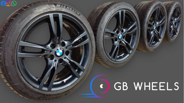 Genuine BMW 400M 18" Alloy Wheels 3 4 1 Series M Sport Shadow Chrome Refurbished
