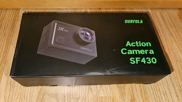 Surfola Action Camera SF430 5K 30FPS,WiFi 40M Waterproof + Remote Control