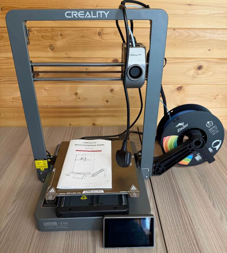 Creality Ender 3 V3 3D Printer & Filament Packs (Grey, White, Red, Green, Blue)