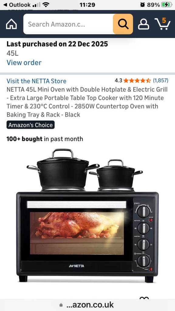 MINI OVEN - USED ONCE