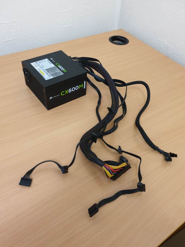 Corsair 600W CX600M 80+ Bronze Certified Desktop PC Computer Power Supply