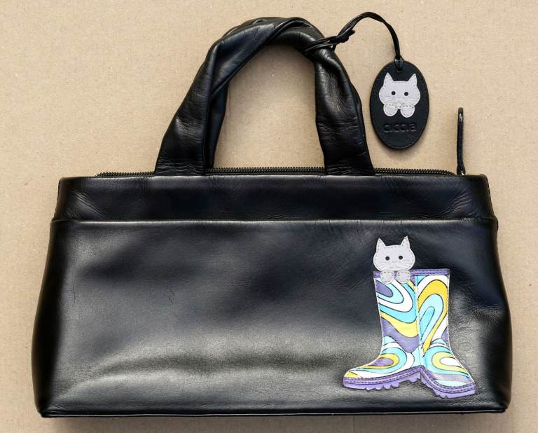 CICCIA LONDON - PUSS IN BOOTS SMALL LEATHER HANDBAG 