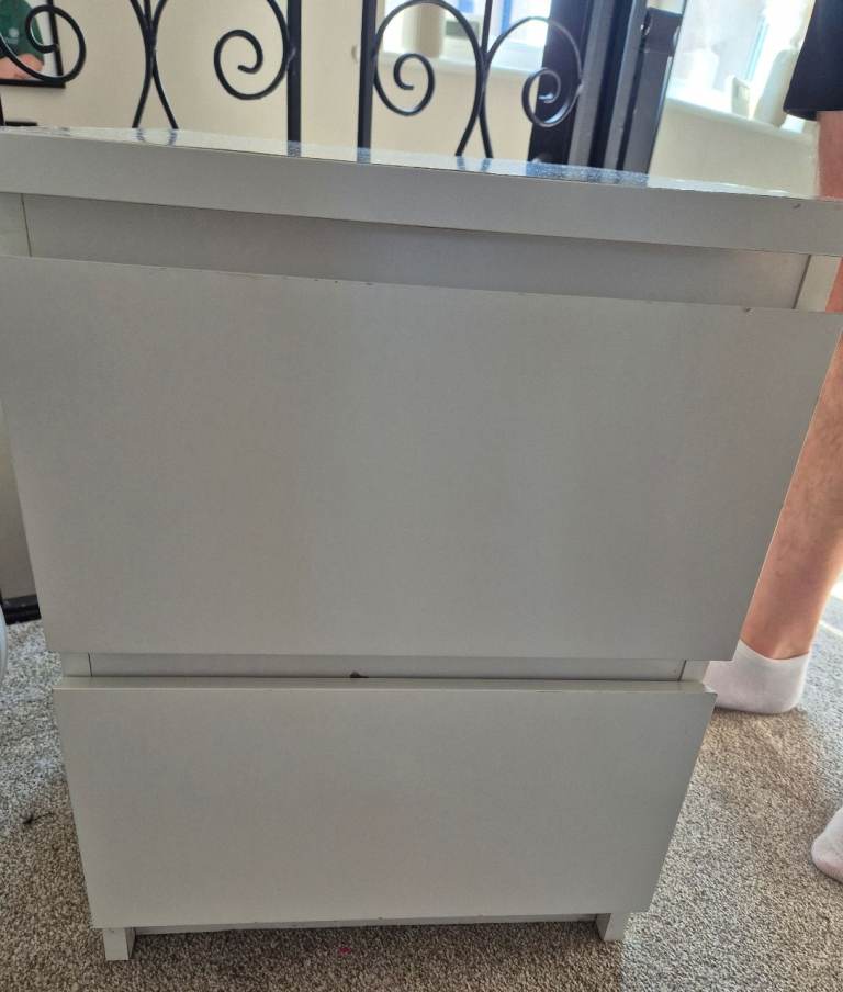 X2 ikea malam bedside cabinets / drawers 