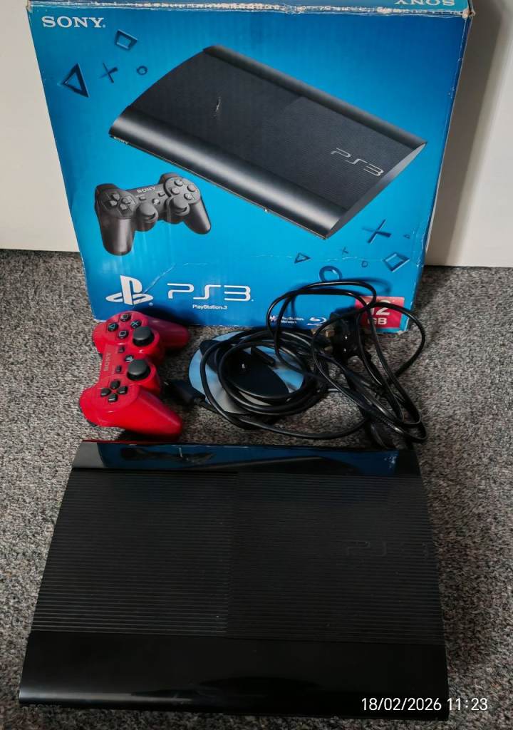 Sony PS3 Super Slim 250GB Console + 4 Games Boxed