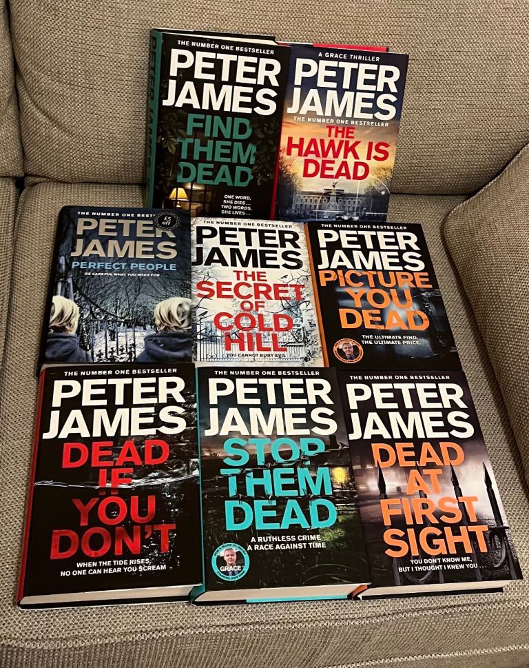 8 x Peter James Hardback Books