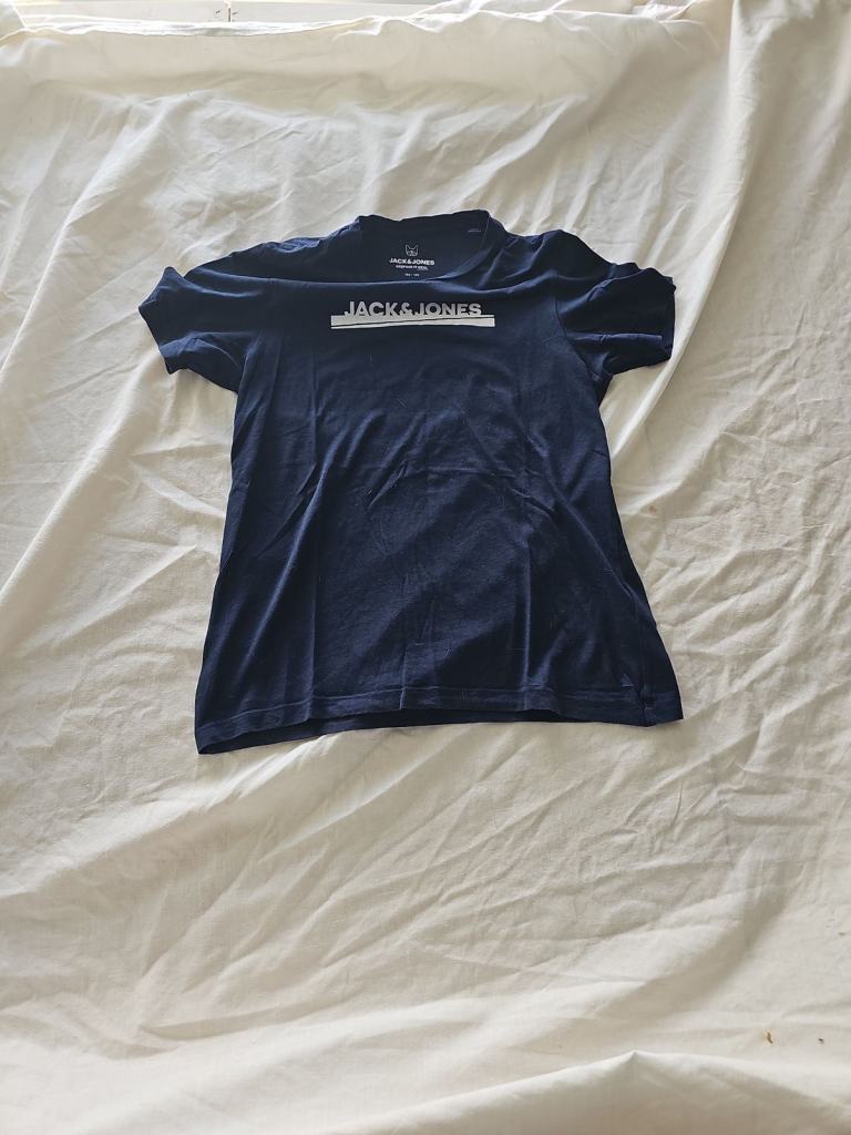 Jack &amp; Jones Boys Navy Blue Logo T-Shirt Size 12 Years  C484