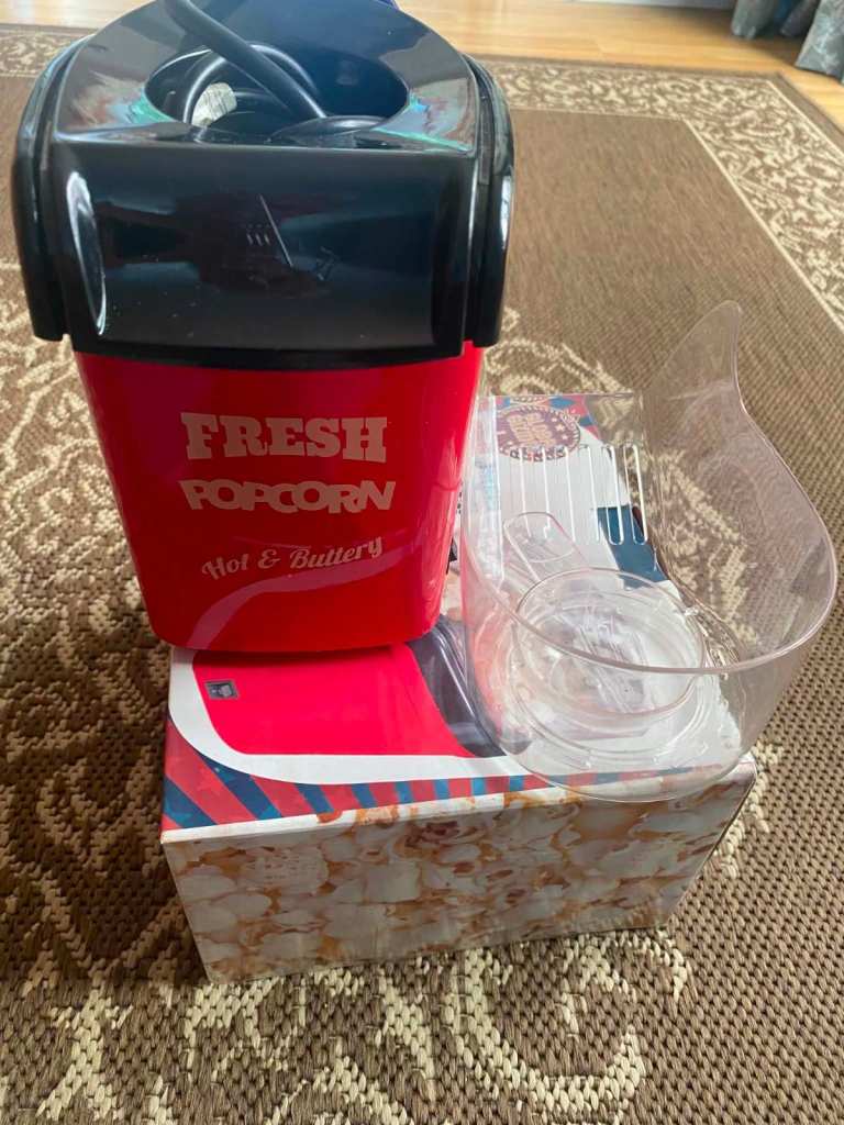 Fresh Popcorn Machine Hot Air Maker – Red, Good Condition