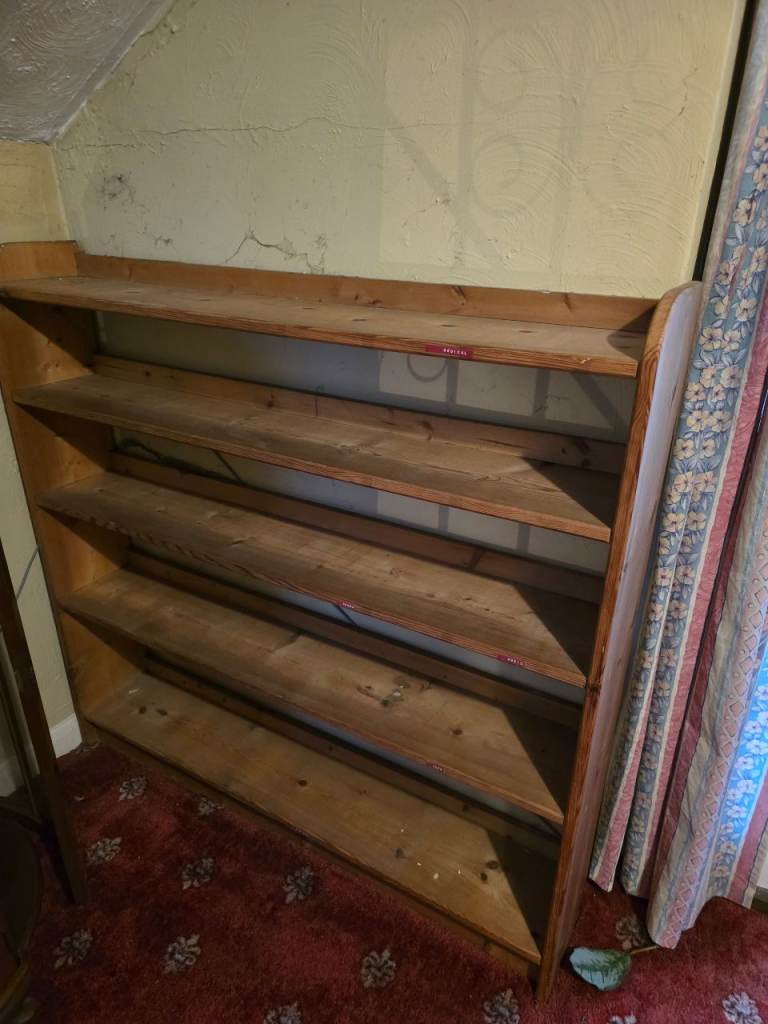 Set of Solid pine vintage book cases  