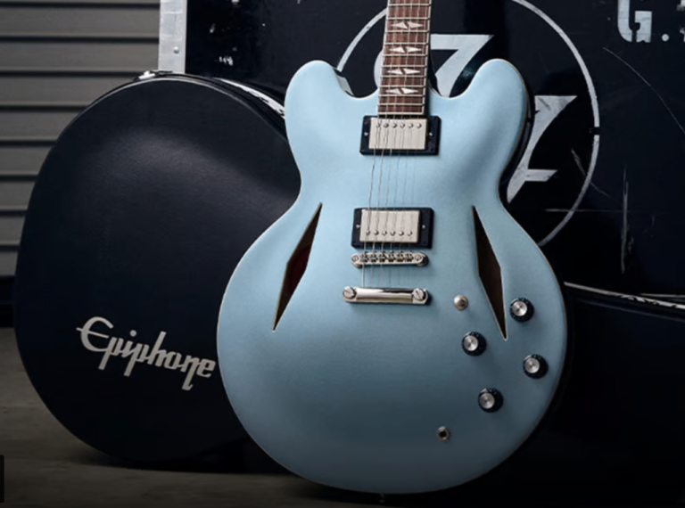Epiphone DG-335 in Pelham Blue Dave Grohl Signature Edition