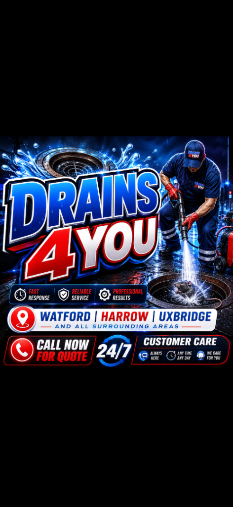 Drains 4 You Business Advertisement Graphic Design