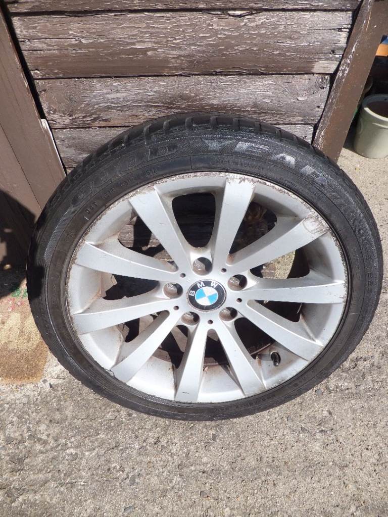 BMW spare good year tyre & alloy tubeless made in germany very good spare tyre 7 images