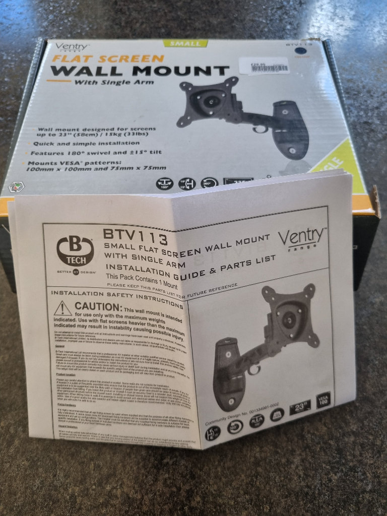 Flat screen wall mount.