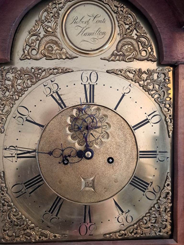 image for Longcase (grandfather) clock by Robert Coats of Hamilton 1745-1803 - good price!