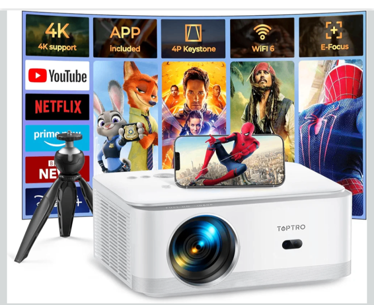 Projector 4K Support, toptro 