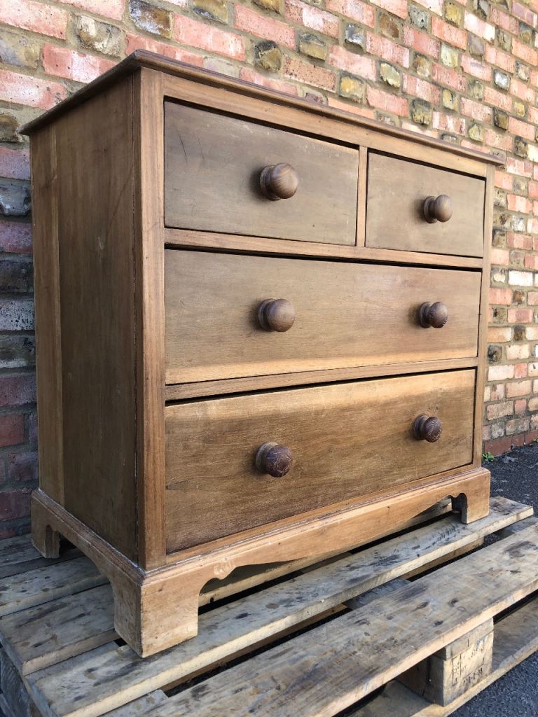 Antique Victorian satinwood chest of drawers 