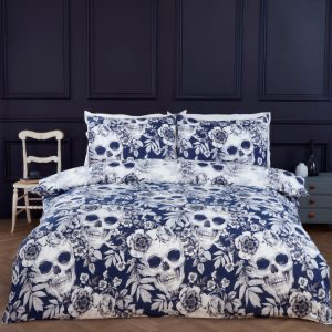 Gothic Floral Skulls - Double