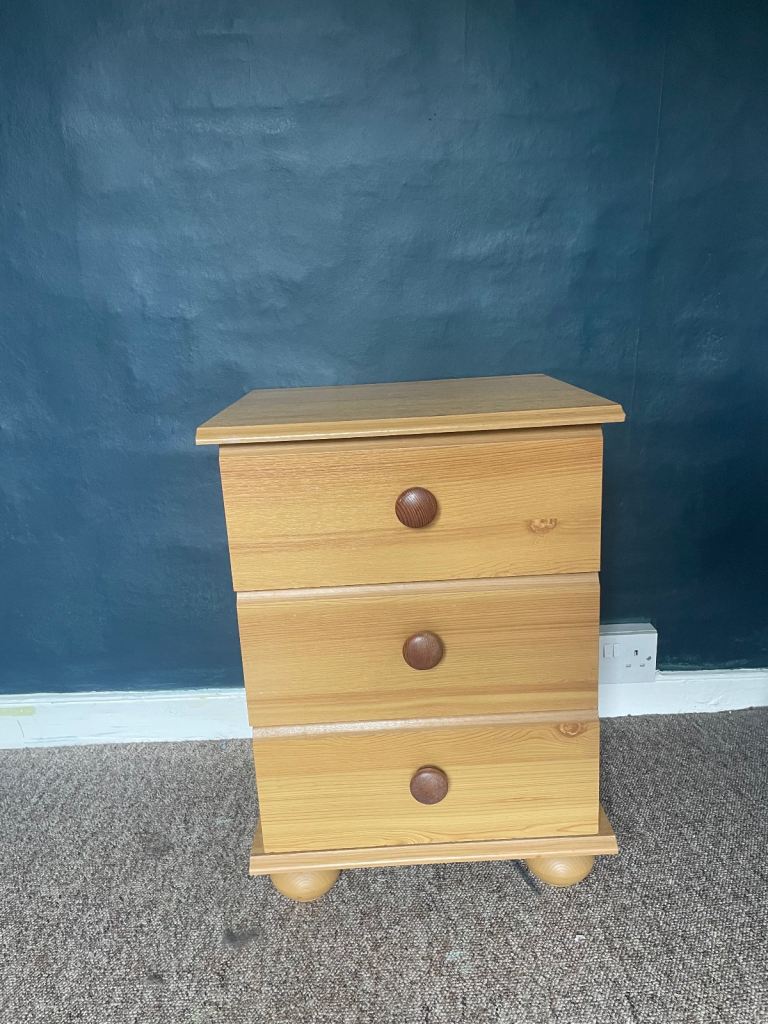 Wooden bedside table