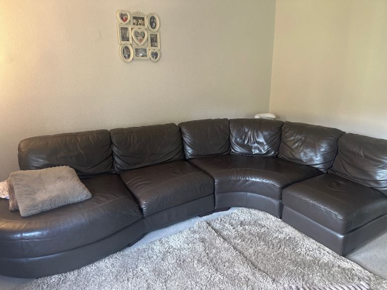 Leather corner sofa