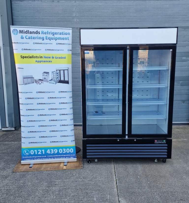 Double Door Drinks Chiller Commercial Drinks Display Fridge Commercial Refrigeration