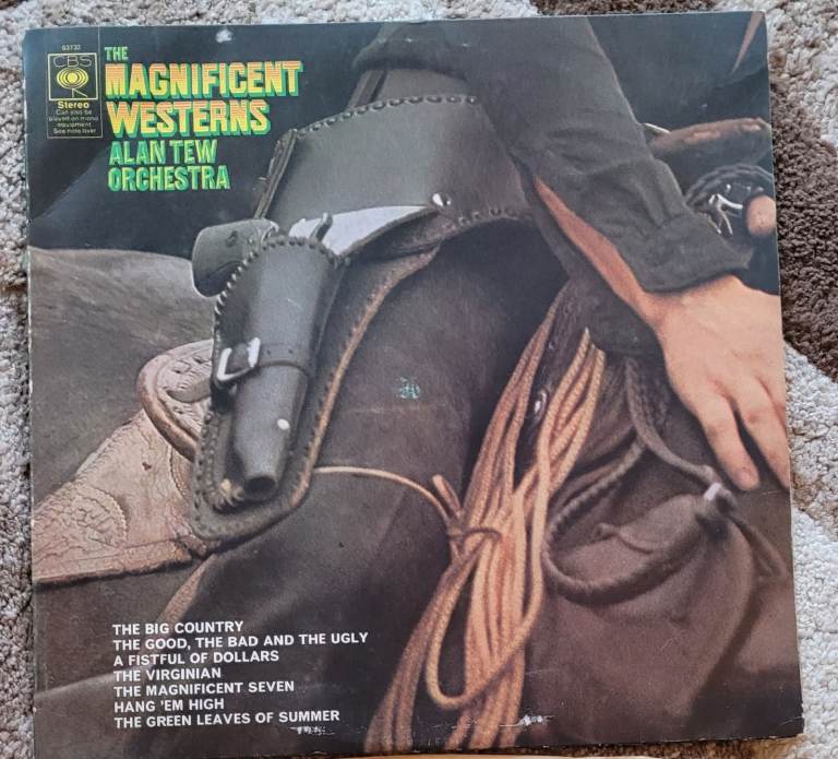 The Magnificent Westerns CBS By Alan Tew Orchestra, Vinyl LP 17 Tracks In Stereo