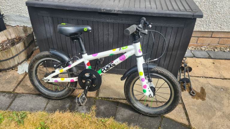 Frog 40 Kids' Bike – 14" frame - White with Polka Dots, Good Condition