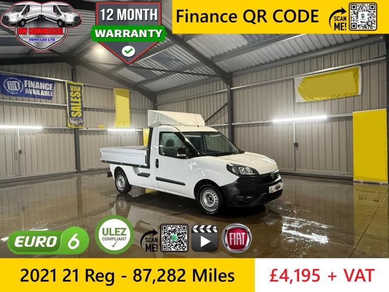 2021 21 Reg FIAT DOBLO 1.6 Multijet 16V Work Up Alloy Dropside + VAT