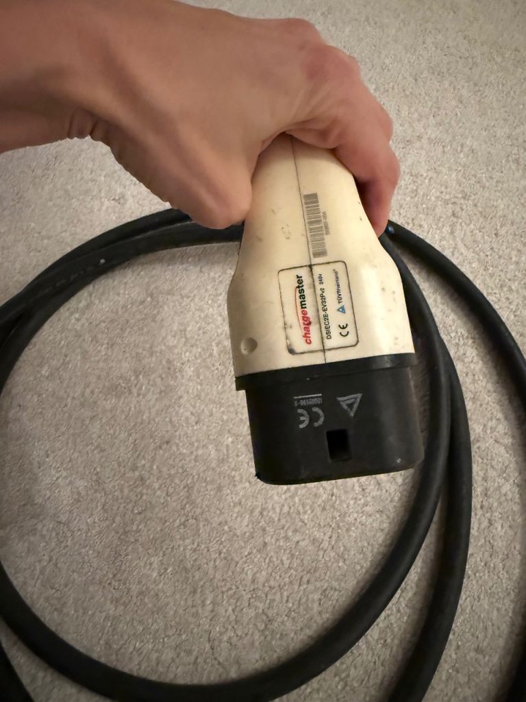 Electric car charging cable with connector (scrap metal)
