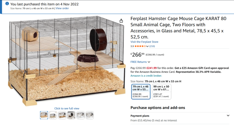 Large Cage for Hamster/Gerbil