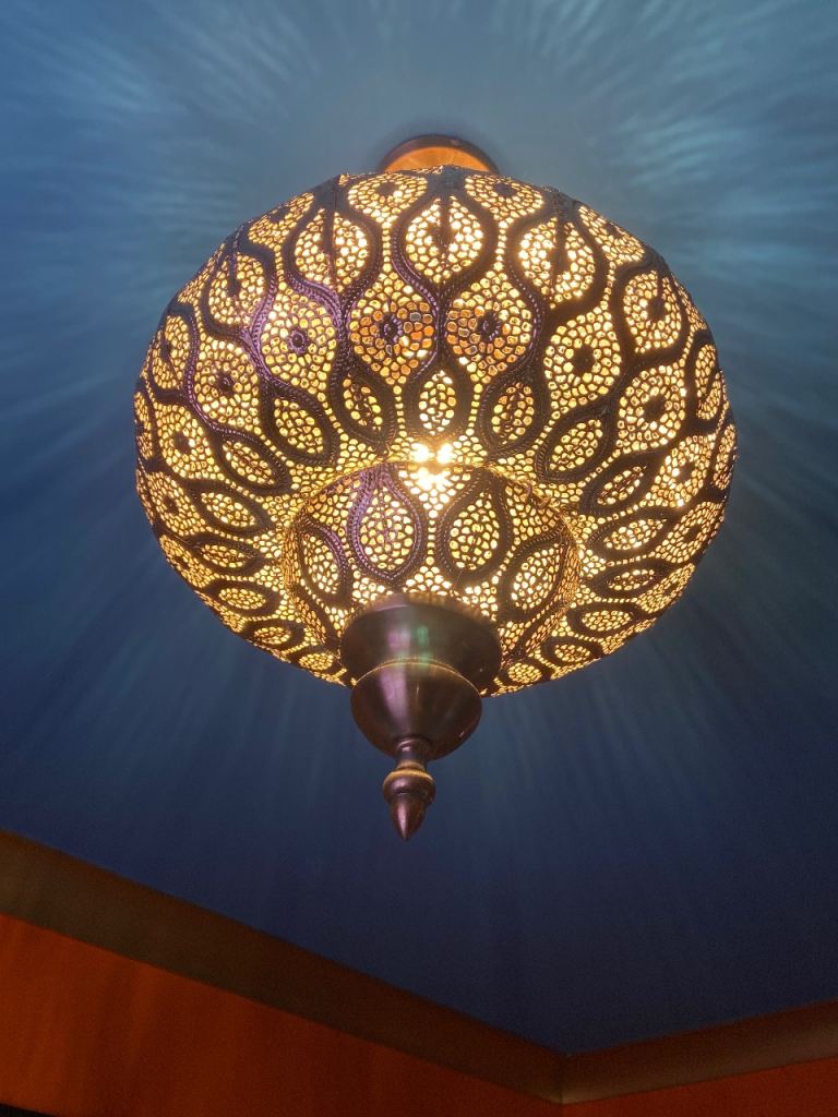 Moroccan Style Metal Ceiling Light Shade - Excellent Condition